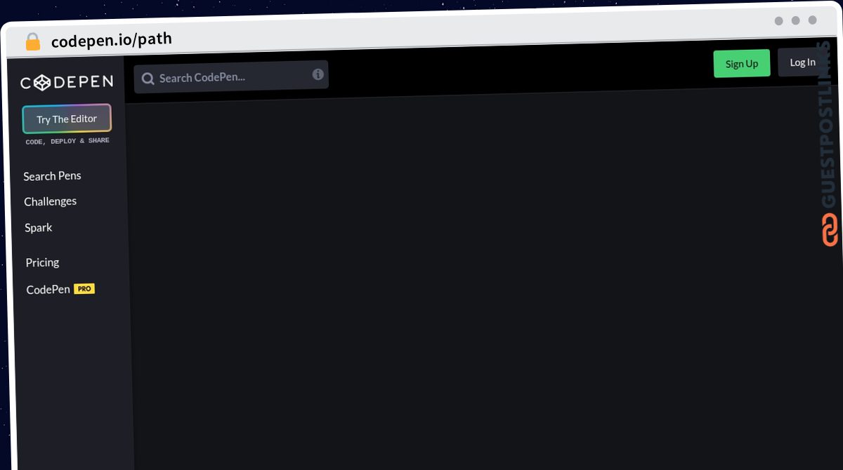 Publish Guest Post on codepen.io/path