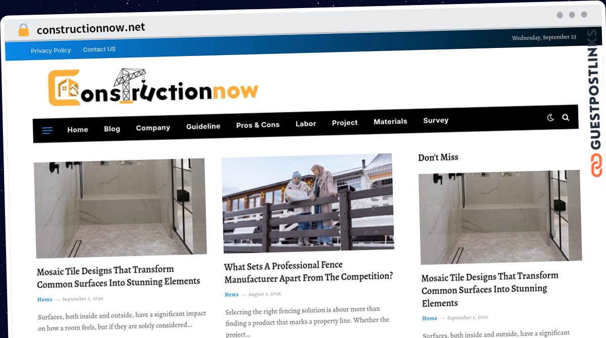 Publish Guest Post on constructionnow.net