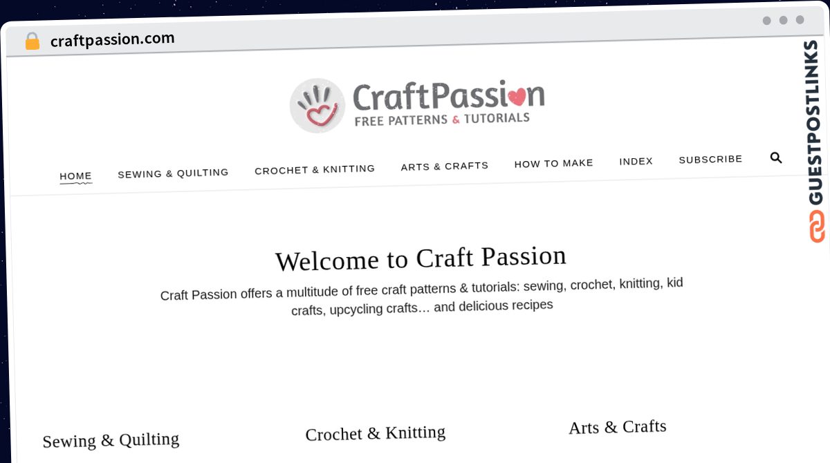 Publish Guest Post on craftpassion.com