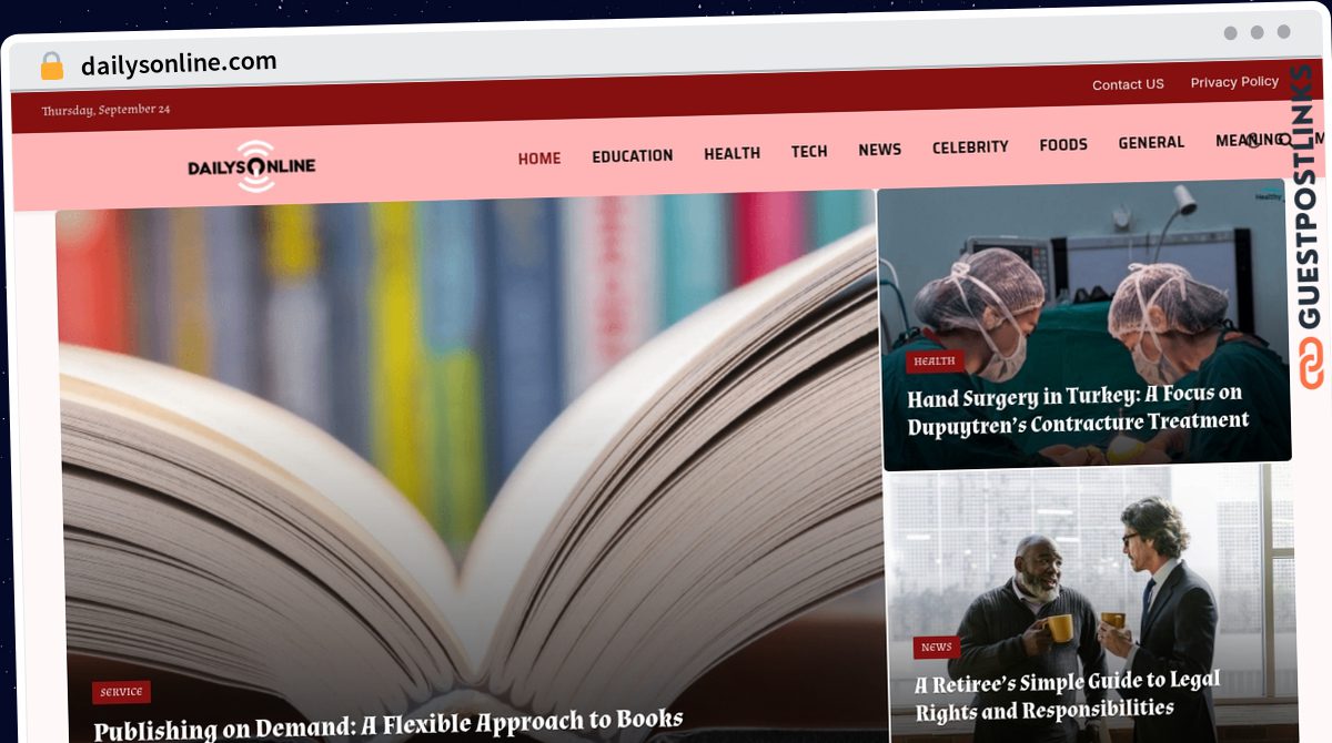 Publish Guest Post on dailysonline.com