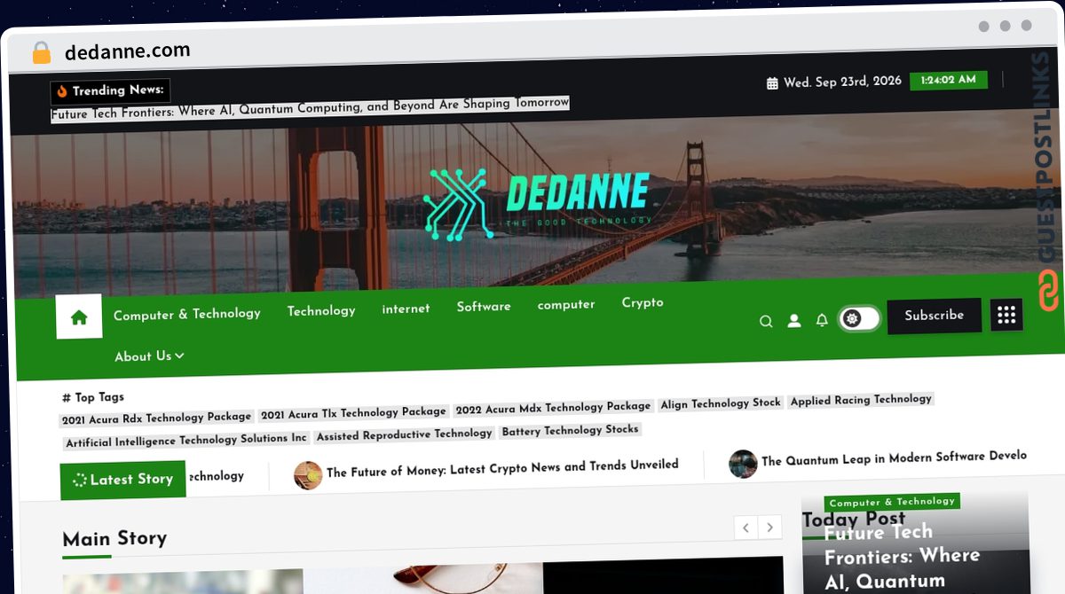 Publish Guest Post on dedanne.com