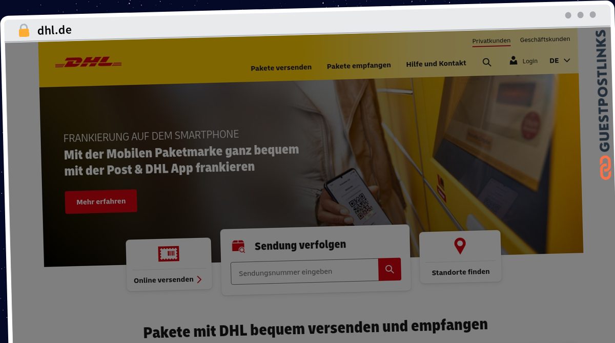 Publish Guest Post on dhl.de