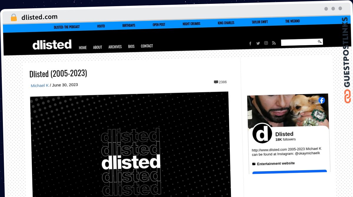 Publish Guest Post on dlisted.com