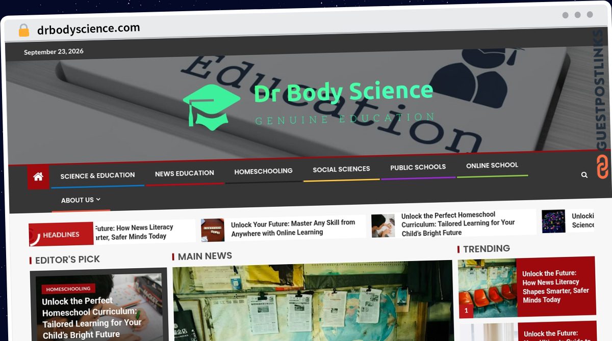 Publish Guest Post on drbodyscience.com