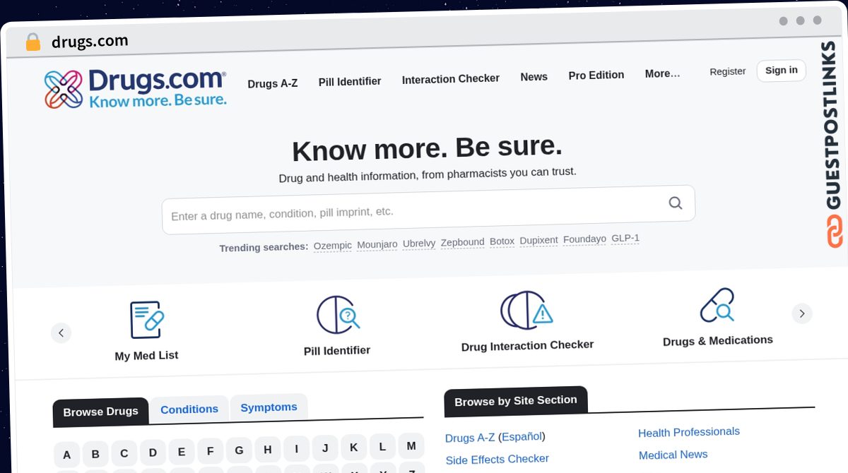 Publish Guest Post on drugs.com