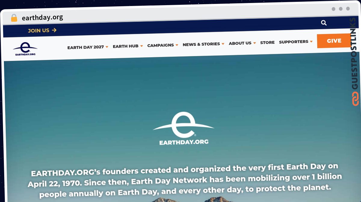 Publish Guest Post on earthday.org