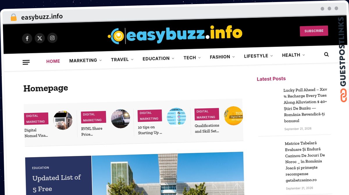 Publish Guest Post on easybuzz.info