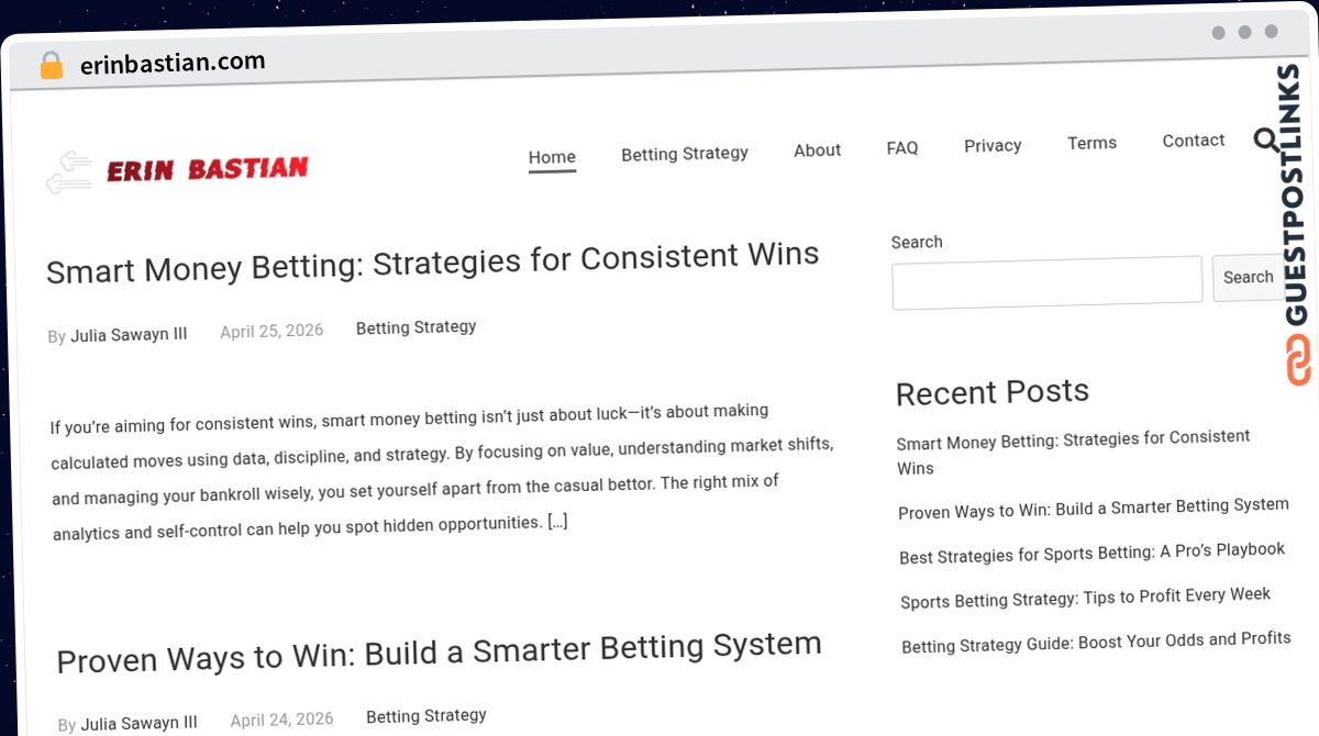 Publish Guest Post on erinbastian.com