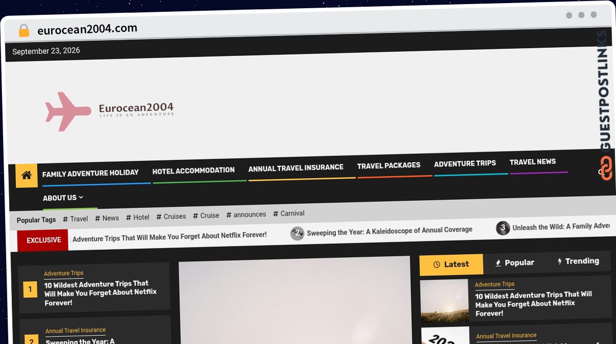 Publish Guest Post on eurocean2004.com