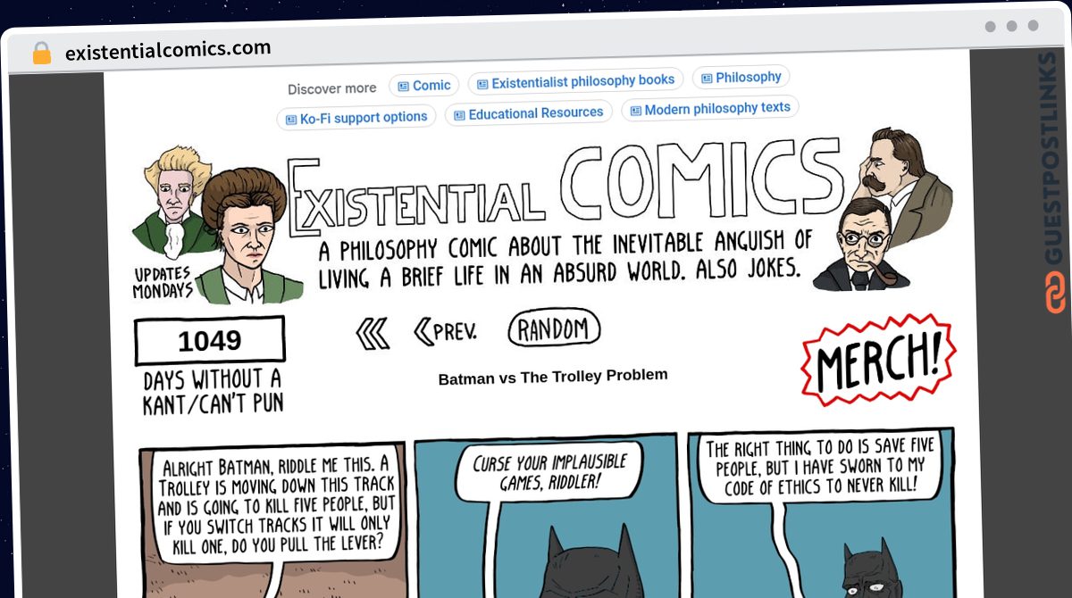 Publish Guest Post on existentialcomics.com