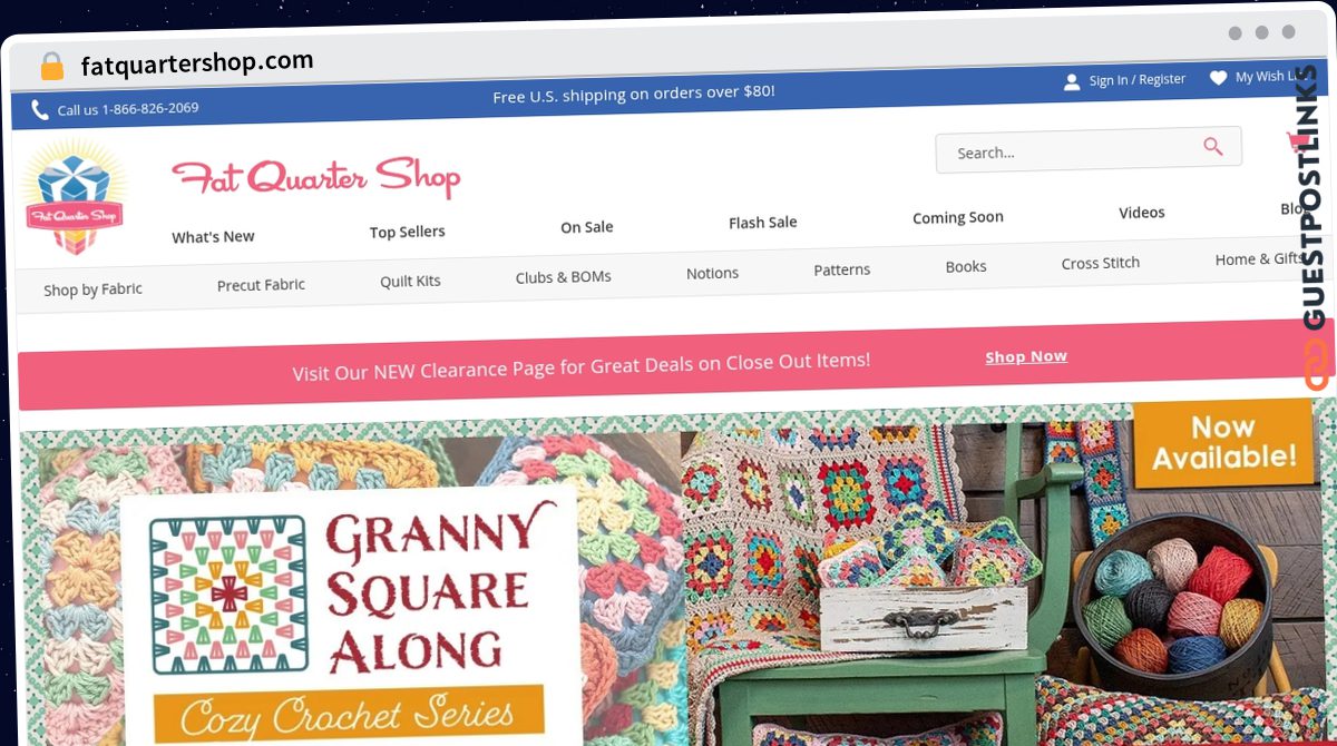 Publish Guest Post on fatquartershop.com