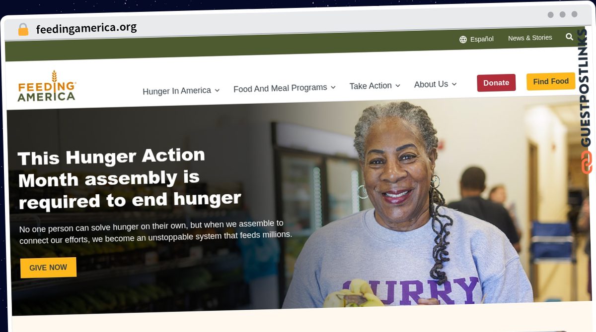 Publish Guest Post on feedingamerica.org