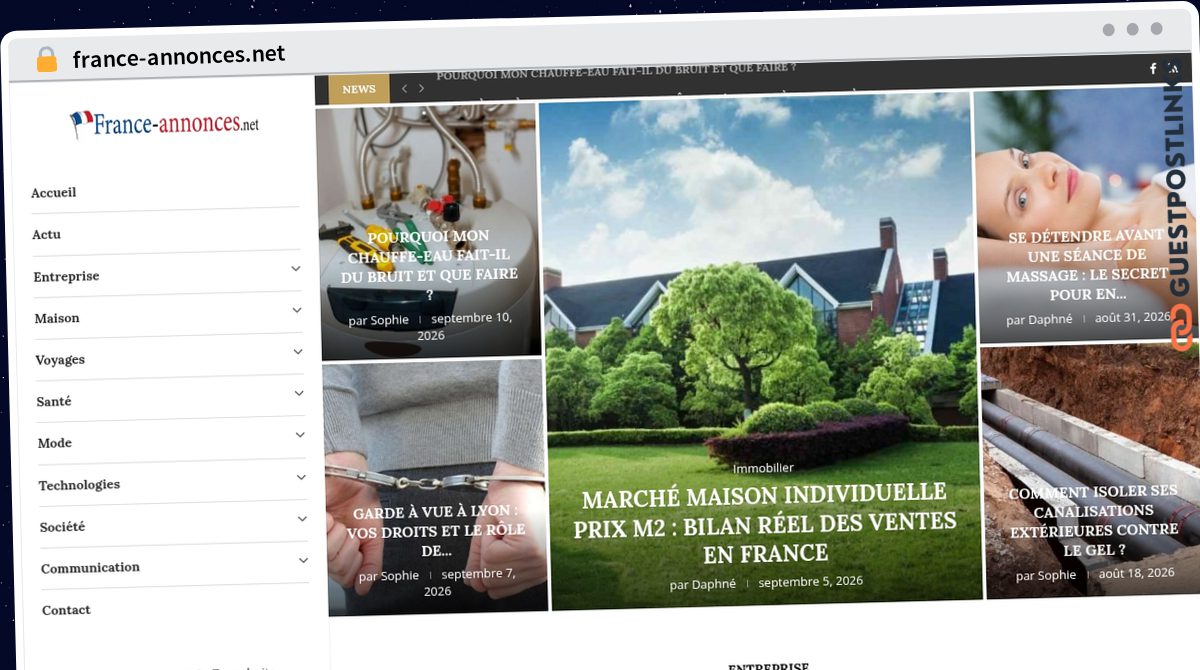 Publish Guest Post on france-annonces.net
