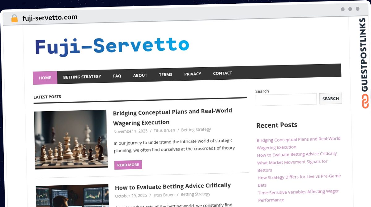 Publish Guest Post on fuji-servetto.com