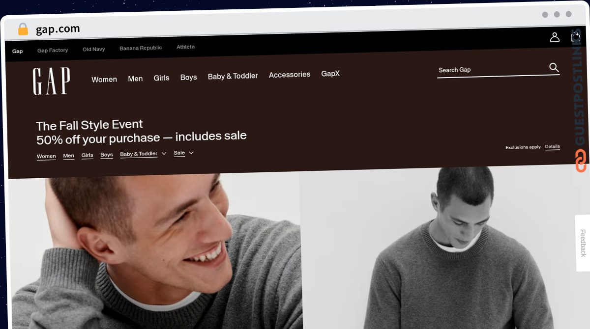 Publish Guest Post on gap.com