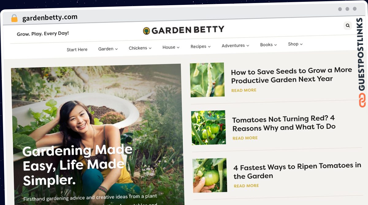 Publish Guest Post on gardenbetty.com