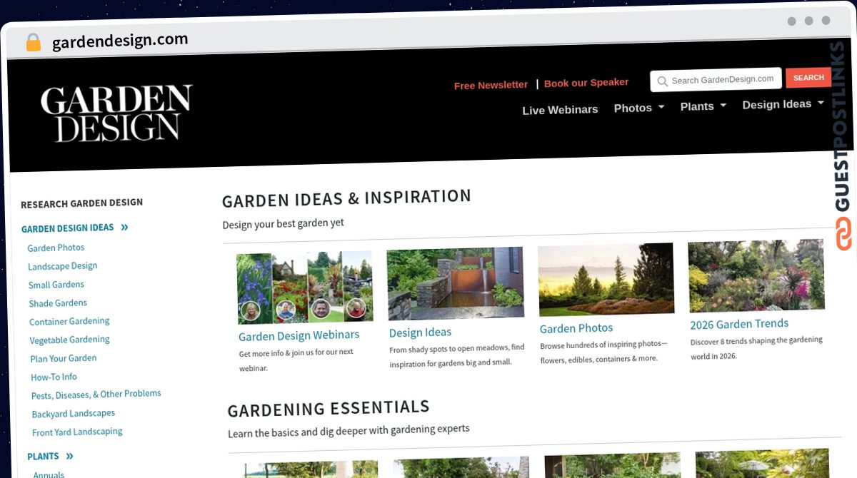 Publish Guest Post on gardendesign.com
