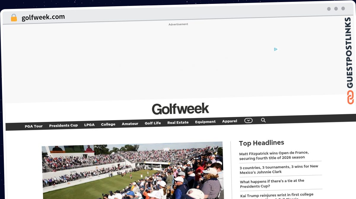 Publish Guest Post on golfweek.com