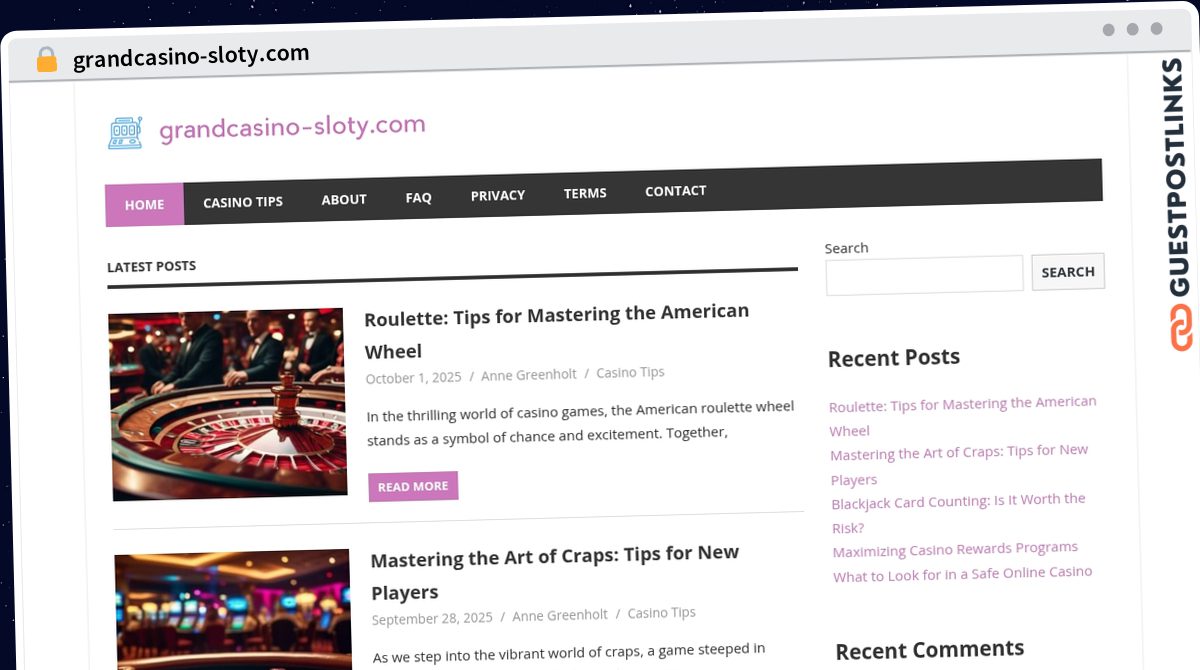 Publish Guest Post on grandcasino-sloty.com