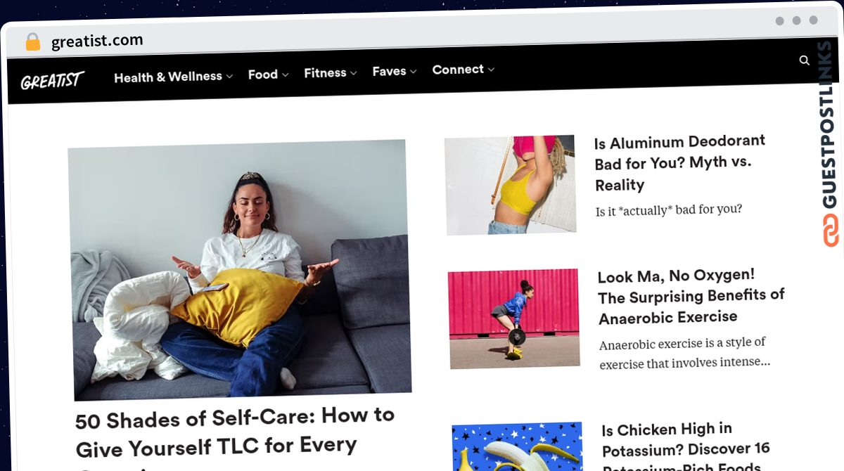 Publish Guest Post on greatist.com