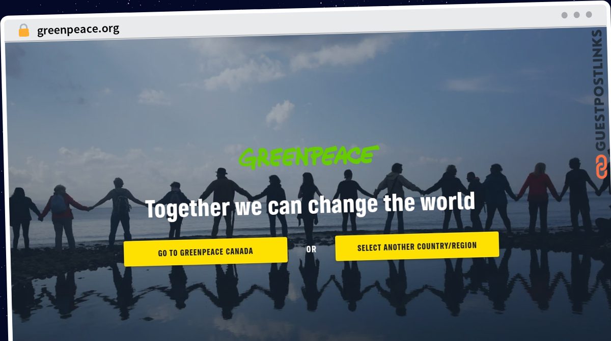 Publish Guest Post on greenpeace.org