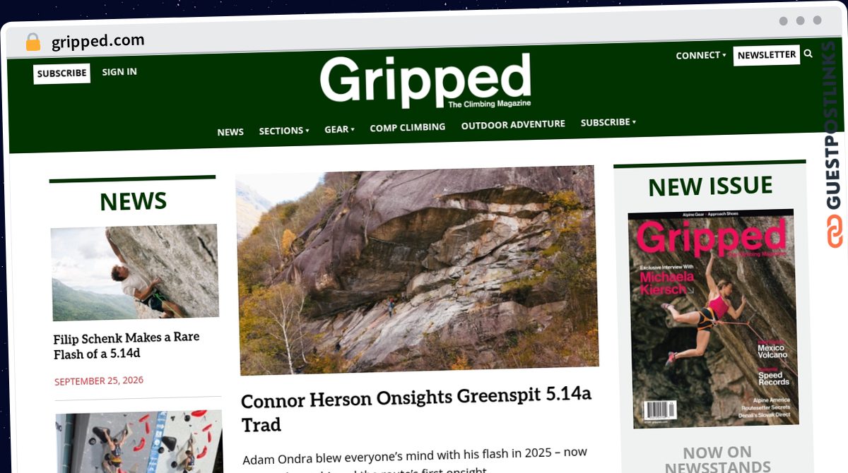Publish Guest Post on gripped.com