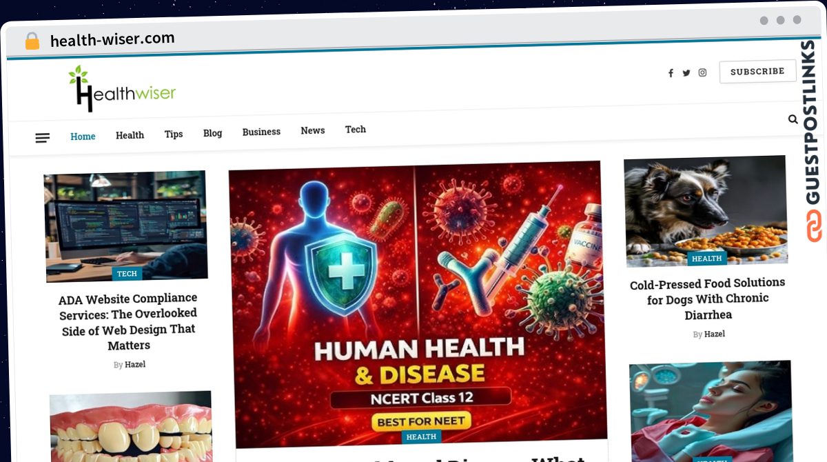 Publish Guest Post on health-wiser.com