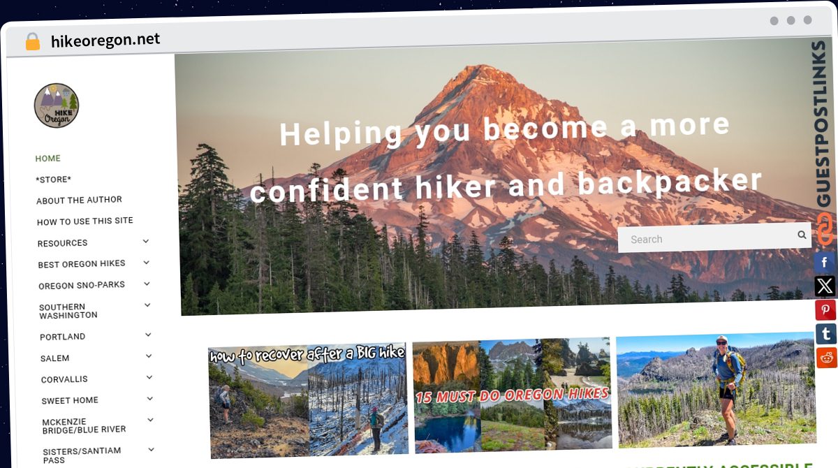 Publish Guest Post on hikeoregon.net