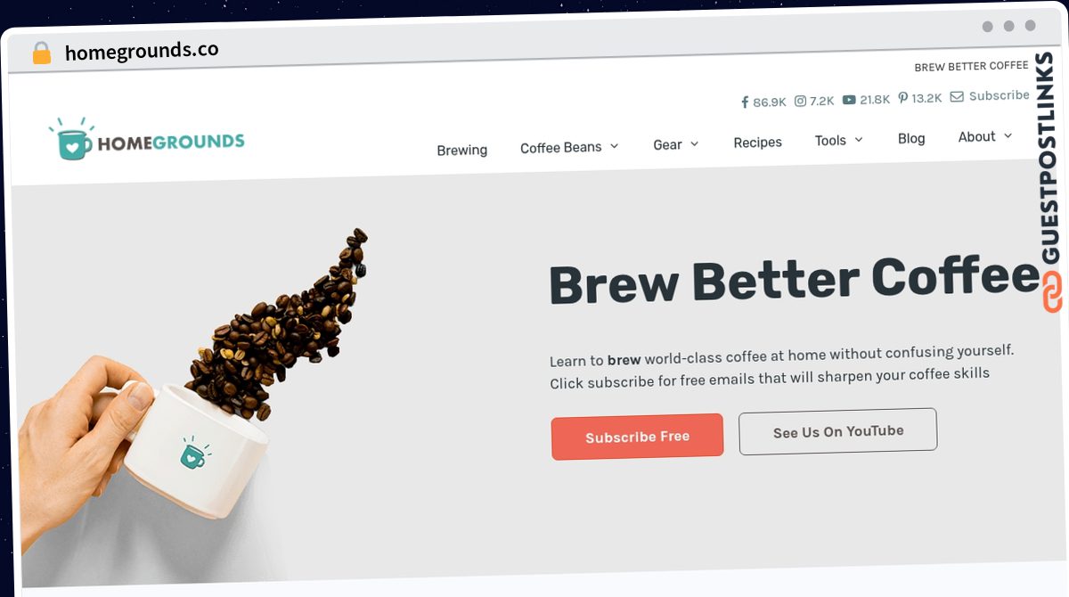 Publish Guest Post on homegrounds.co