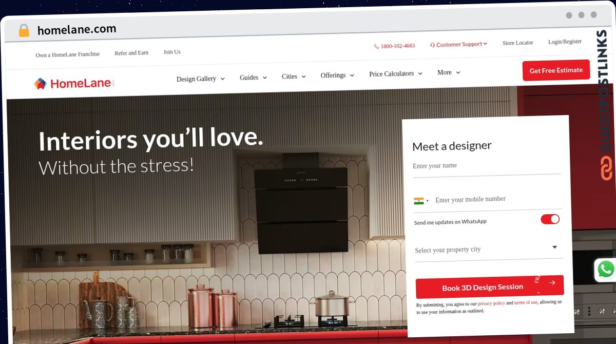 Publish Guest Post on homelane.com
