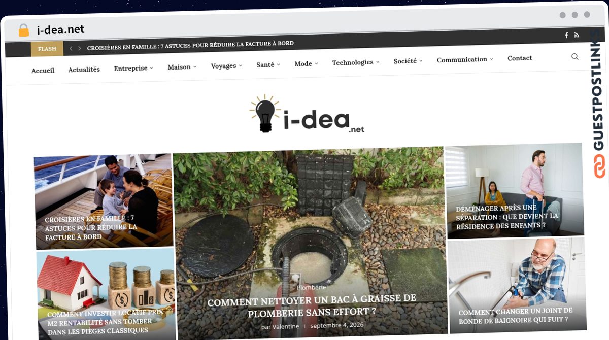 Publish Guest Post on i-dea.net