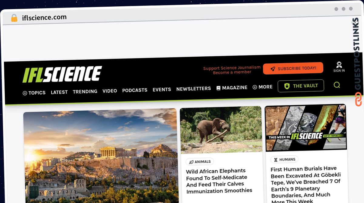 Publish Guest Post on iflscience.com