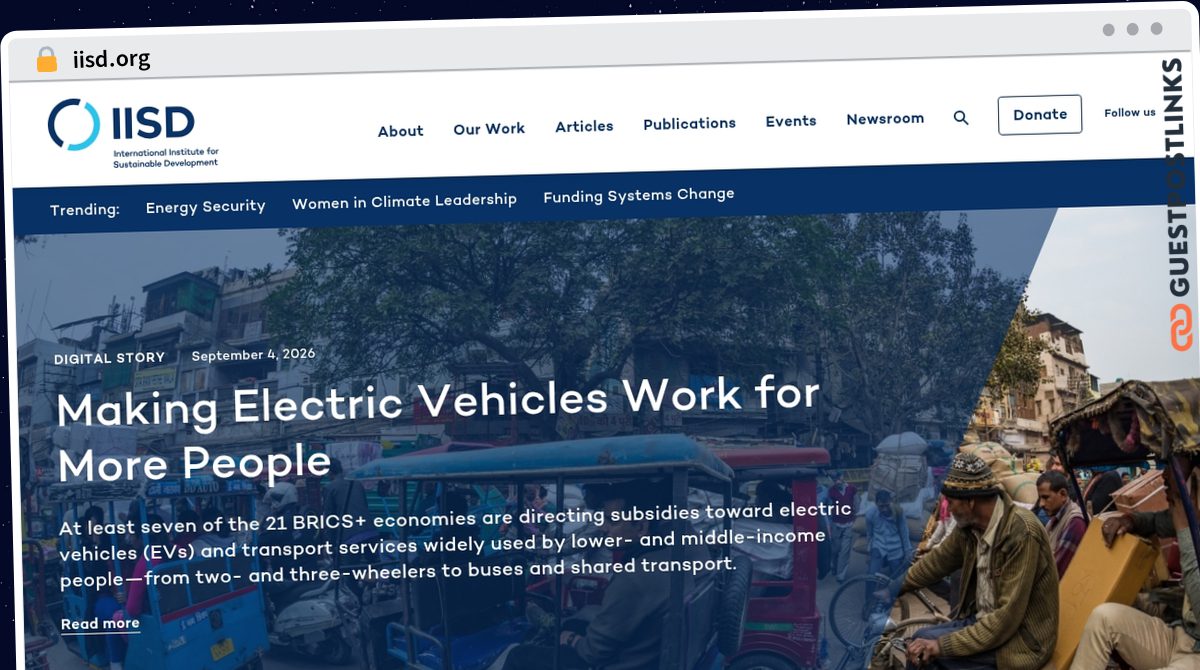 Publish Guest Post on iisd.org