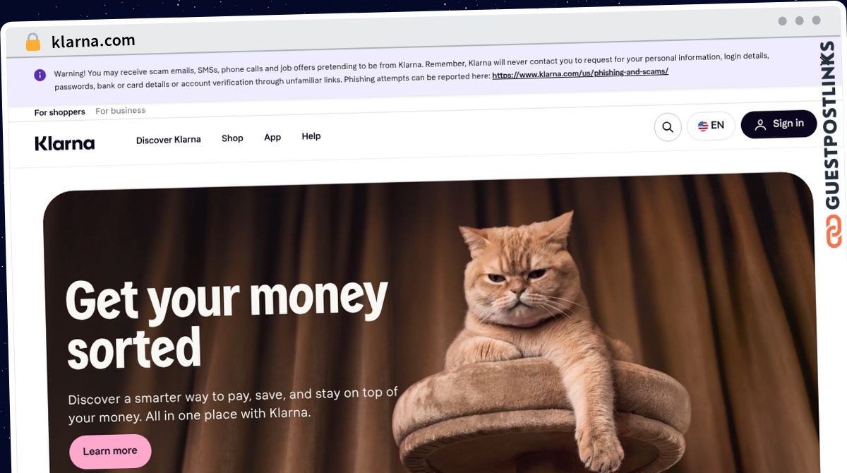 Publish Guest Post on klarna.com