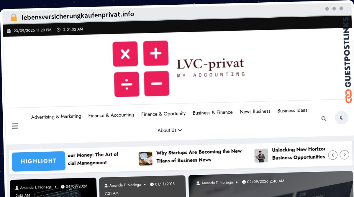 Publish Guest Post on lebensversicherungkaufenprivat.info