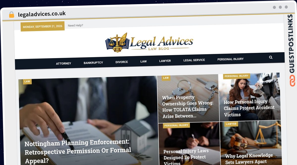 Publish Guest Post on legaladvices.co.uk