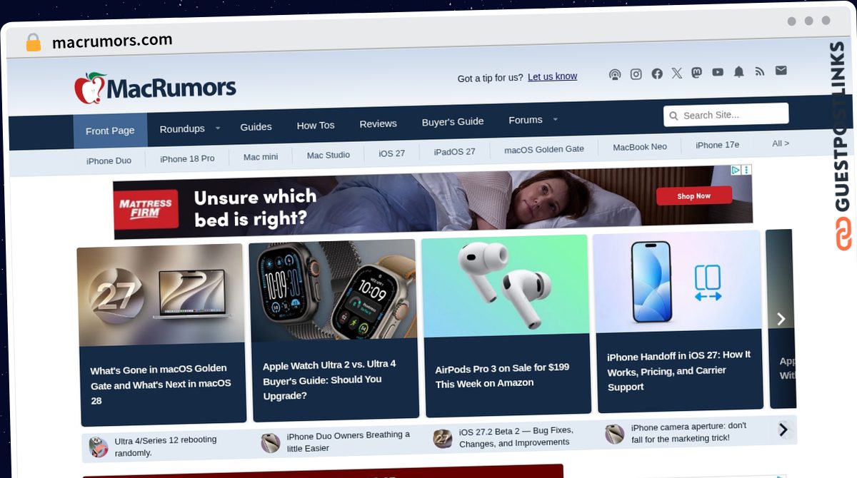 Publish Guest Post on macrumors.com