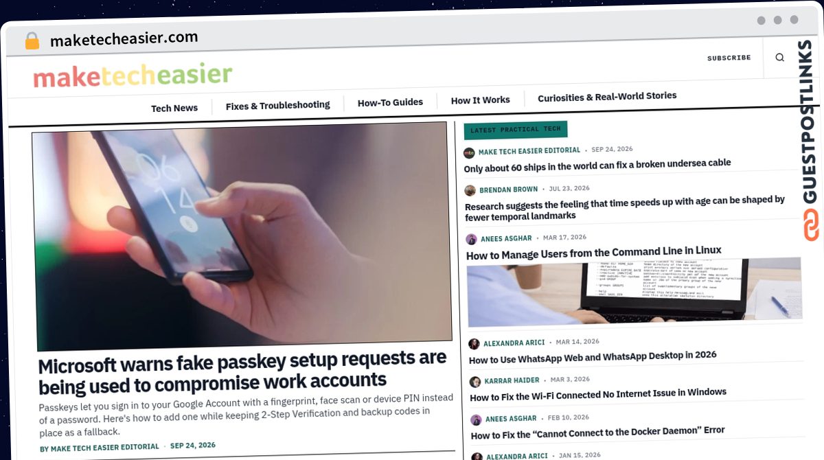Publish Guest Post on maketecheasier.com