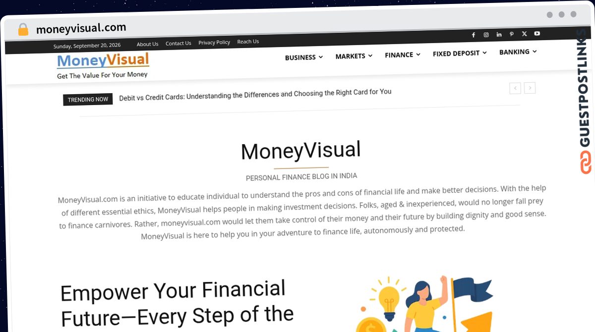 Publish Guest Post on moneyvisual.com