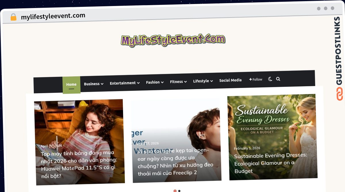 Publish Guest Post on mylifestyleevent.com