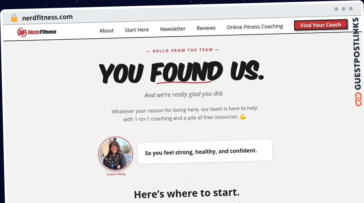 Publish Guest Post on nerdfitness.com