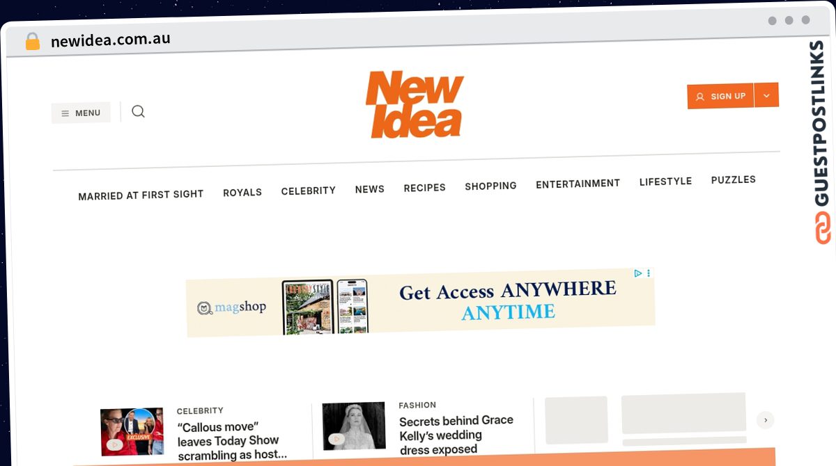 Publish Guest Post on newidea.com.au