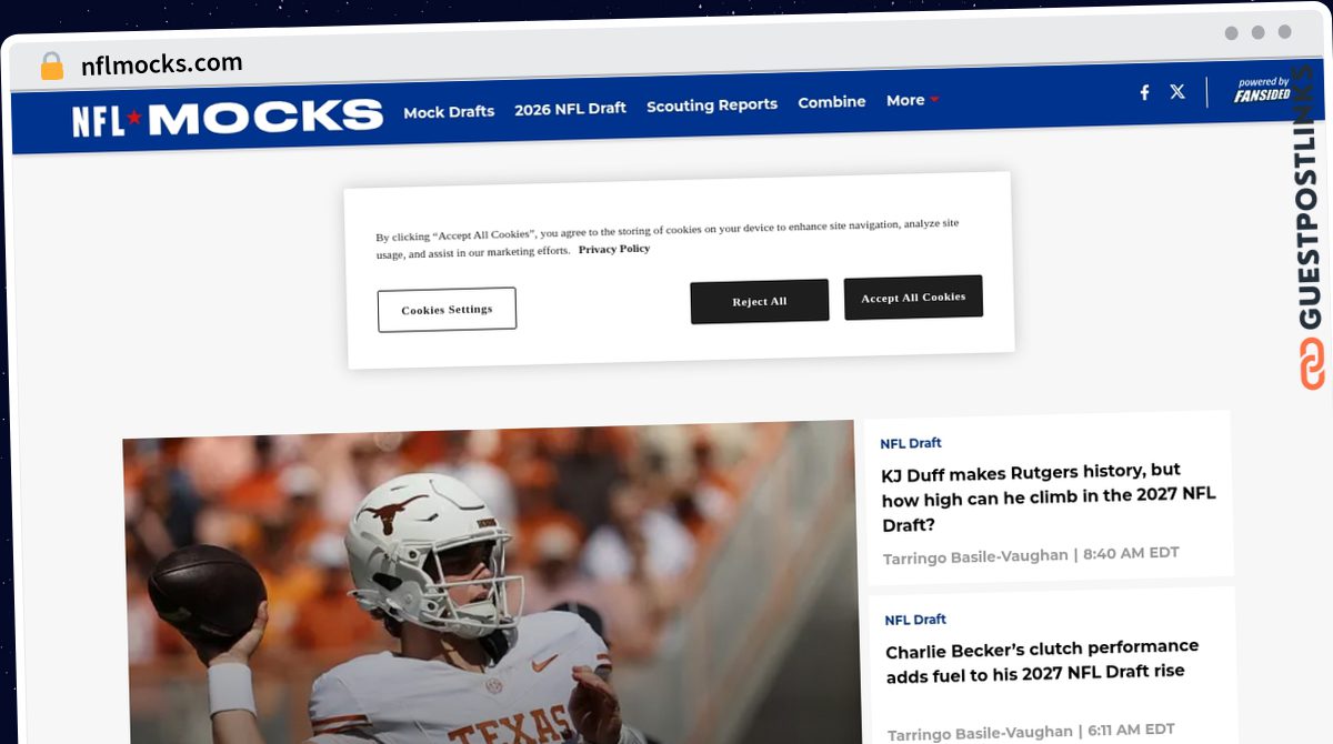 Publish Guest Post on nflmocks.com