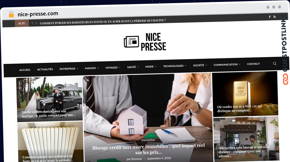 Publish Guest Post on nice-presse.com