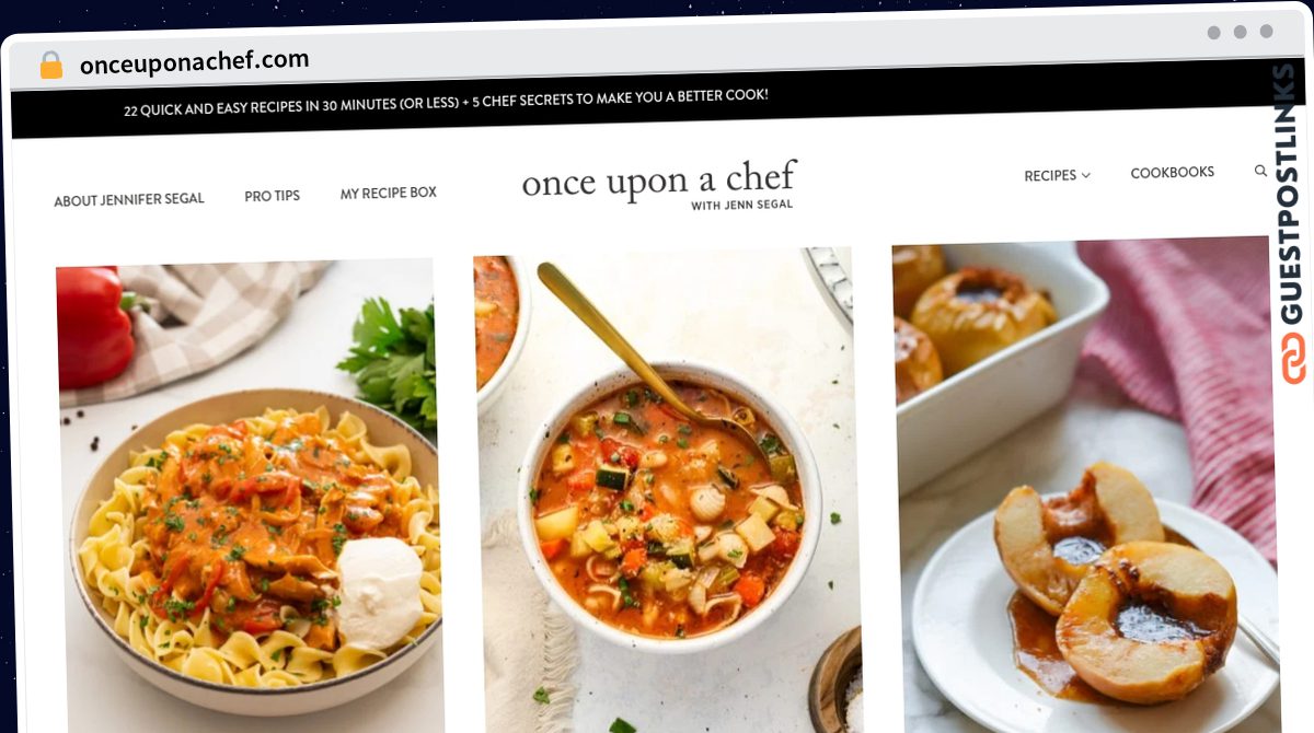 Publish Guest Post on onceuponachef.com