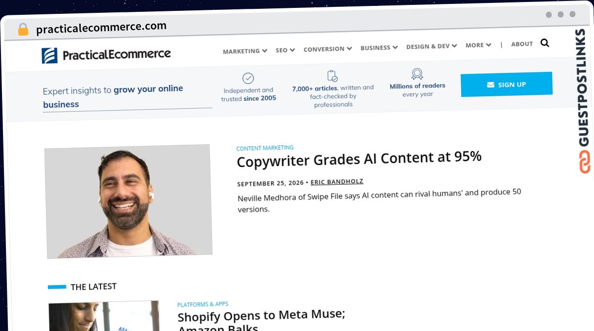 Publish Guest Post on practicalecommerce.com