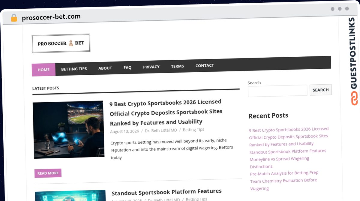 Publish Guest Post on prosoccer-bet.com