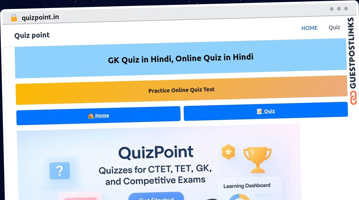 Publish Guest Post on quizpoint.in