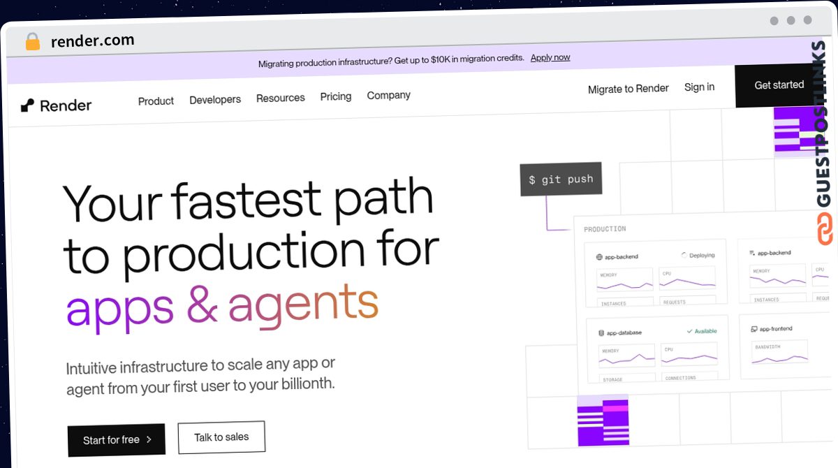 Publish Guest Post on render.com