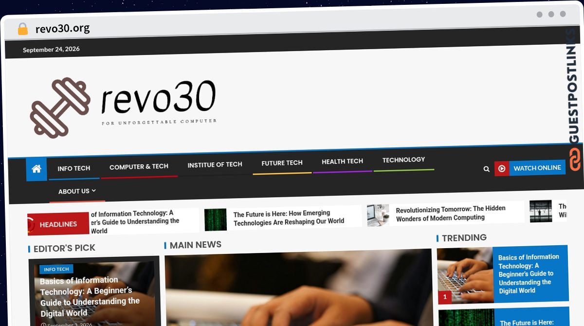Publish Guest Post on revo30.org